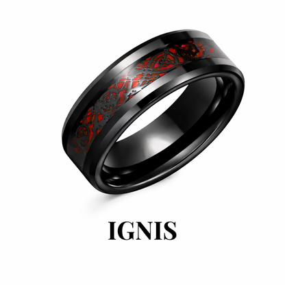 IGNIS design couples rings dark alternative set