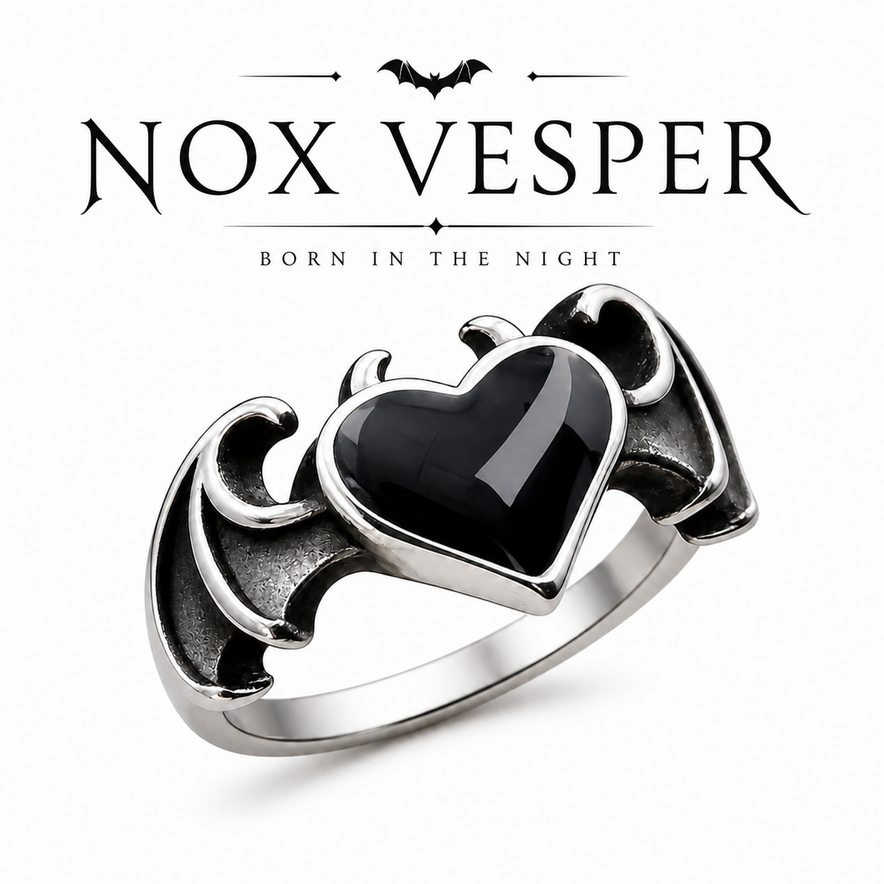 NOXARIS couples rings alternative dark new design