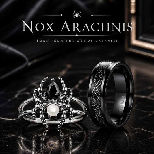 NOXARIS couples rings alternative dark aesthetic jewelry