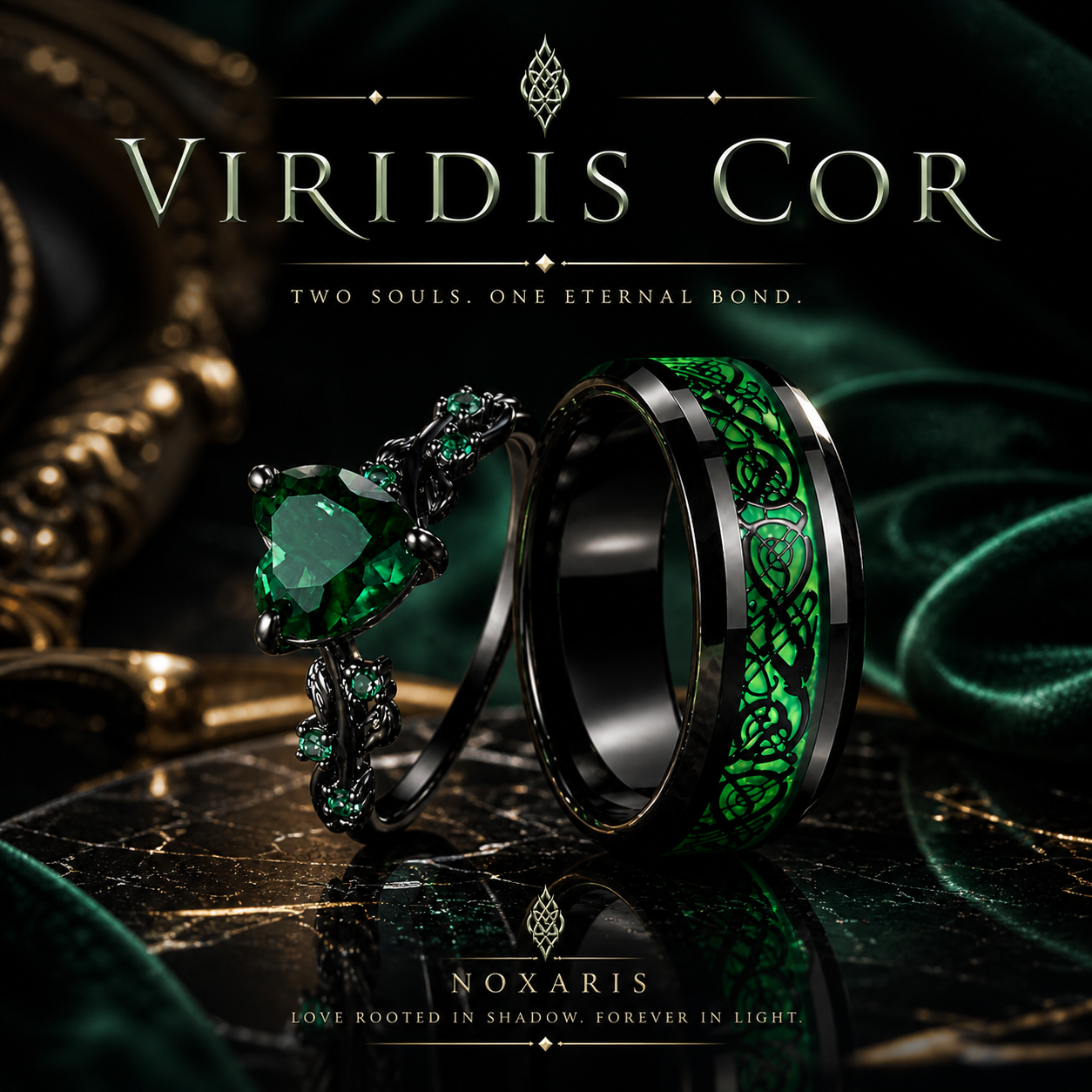 alternative couples rings dark aesthetic sterling silver