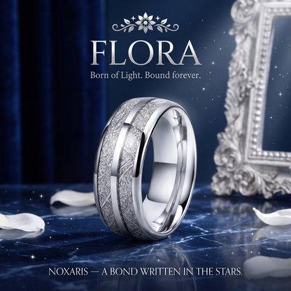 FLORA women's ring — white opal flower in 925 sterling silver, NOXARIS